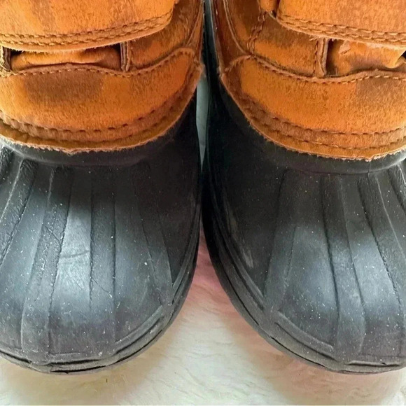 Joe Fresh Quick Close Winter Boots Brown & Pink Size 10 - Picture 2 of 16